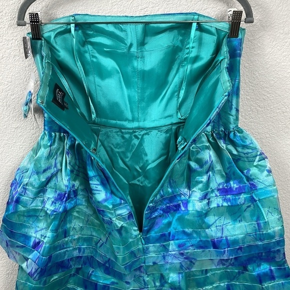 NWT Adrianna Papell Tier Print Mini Dress Corset Party Girly Whimsical Sz 8P - Picture 6 of 13